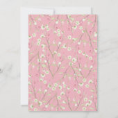 小さなワイルドフラワーブーケ女の子の赤ちゃんシャワー 招待状 (裏面)