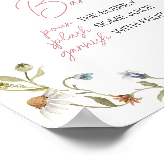 小さなワイルドフラワーベイビーシャワーマママオサバー ポスター (角)