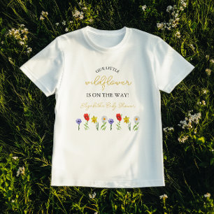 小さなワイルドフラワーベイビーシャワー Tシャツ