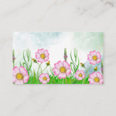 小さなワイルドフラワーベビーシャワーおむつラッフル エンクロージャーカード (裏面)