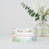 小さなワイルドフラワーベビーシャワーおむつラッフル エンクロージャーカード (スタンド正面)
