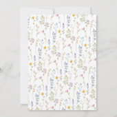 小さなワイルドフラワーベビーシャワー招待状 招待状 (裏面)