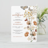 小さなワイルドフラワーベビーシャワー 招待状 (スタンド正面)