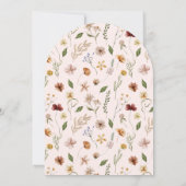 小さなワイルドフラワーボホアーチガール赤ちゃんシャワー 招待状 (裏面)