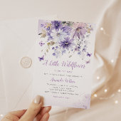 小さなワイルドフラワーボホフローラガールベビーシャワー 招待状