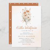 小さなワイルドフラワーボホベイビーシャワー招待状 招待状 (正面/裏面)