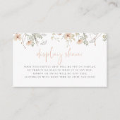 小さなワイルドフラワーボホベビーディスプレイシャワー エンクロージャーカード (正面)