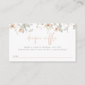 小さなワイルドフラワーボホーおむつラッフル赤ちゃんシャワー エンクロージャーカード (正面)