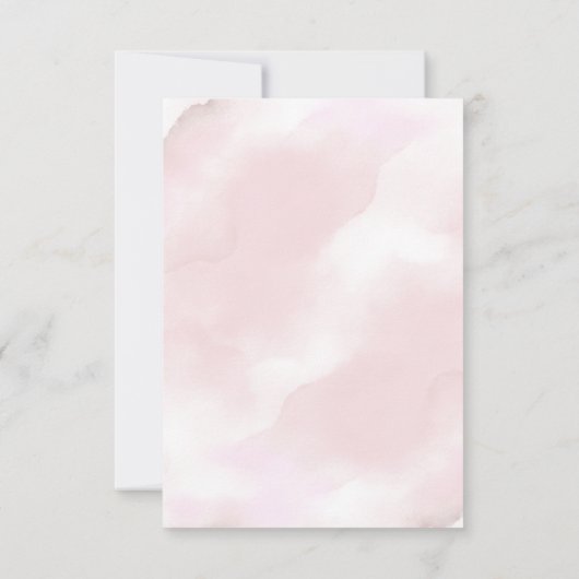 小さなワイルドフラワーボホ自然ガールベビーシャワー サンキューカード (裏面)