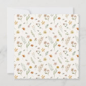 小さなワイルドフラワーボホ自然テーマベビーシャワー 招待状 (裏面)