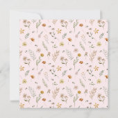 小さなワイルドフラワーボホ自然テーマベビーシャワー 招待状 (裏面)