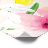 小さなワイルドフラワーママbee赤ちゃんシャワーへようこそ ポスター (角)