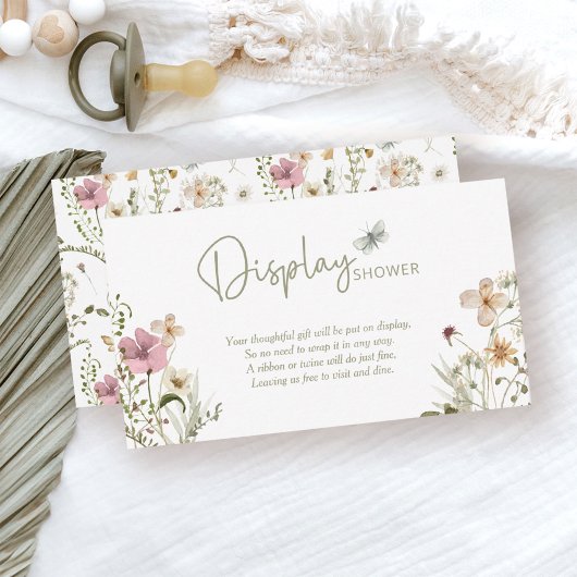 小さなワイルドフラワー表示赤ちゃんシャワー エンクロージャーカード