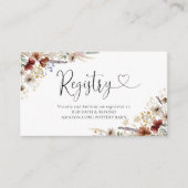 小さなワイルドフラワー赤ちゃんシャワーレジストリ エンクロージャーカード (正面)