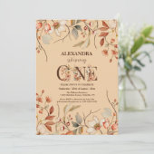 小さなワイルドフラワー　フラワーのガール　ファーストバースデー 招待状 (スタンド正面)