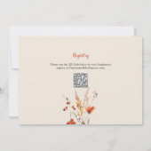 小さなワイルドフラワーBOHO水の色ベビーシャワー 招待状 (裏面)