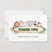 小さなワイルドワンサファリありがとう サンキューカード (正面)