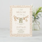 小さなワイルドワンサファリベイビーシャワー 招待状 (スタンド正面)