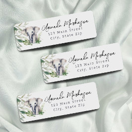 小さなワイルドワンサファリベビーゾウの住所 ラベル