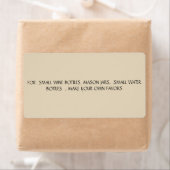 小さなワインのボトル、メイスンジャー、小さな水のために ラベル (インサイチュ)