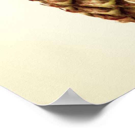 小さなヴィンテージパイナップル果実写真ポスター ポスター (角)