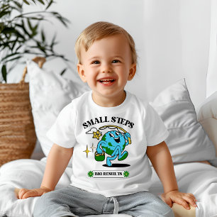 小さな一歩が大きな結果をもたらす ベイビーTシャツ ベビーTシャツ
