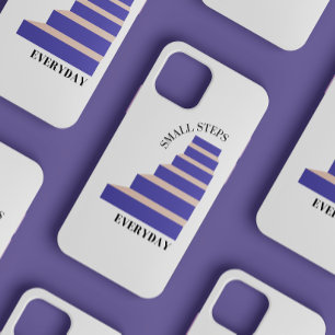 "小さな一歩を今日も" かわいいフェミニンなタイポグラフィ iPhone 12 MINIケース