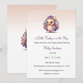 小さな七面鳥がやってくる招待状、ありがとう 招待状 (正面/裏面)