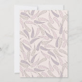 小さな七面鳥が秋の赤ちゃんシャワーに向かっている 招待状 (裏面)