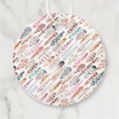 小さな七面鳥が行く途中だ！感謝祭の赤ちゃんシャワー フェイバータグ (裏面)