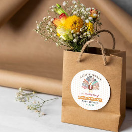 小さな七面鳥が行く途中だ！感謝祭の赤ちゃんシャワー ラウンドシール