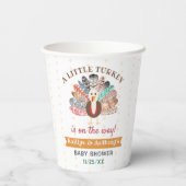 小さな七面鳥が行く途中だ！感謝祭の赤ちゃんシャワー 紙コップ (裏面)