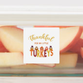 小さな七面鳥に感謝する ラベル (貼付)