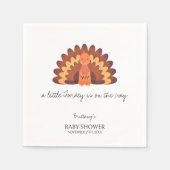 小さな七面鳥の感謝の赤ちゃんシャワー スタンダードカクテルナプキン (正面)