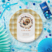 小さな七面鳥の感謝の赤ちゃんシャワー ペーパープレート (パーティー)