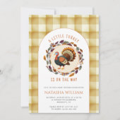 小さな七面鳥の感謝の赤ちゃんシャワー 招待状 (正面)