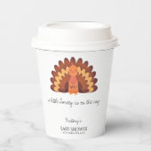 小さな七面鳥の感謝の赤ちゃんシャワー 紙コップ (正面)