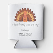 小さな七面鳥の感謝の赤ちゃんシャワー 缶クーラー (正面)