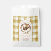 小さな七面鳥の感謝祭秋赤ちゃんシャワー フェイバーバッグ (正面)