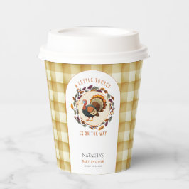 小さな七面鳥の感謝祭秋赤ちゃんシャワー 紙コップ