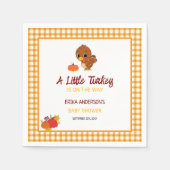 小さな七面鳥の赤ちゃんシャワー秋感謝祭 スタンダードカクテルナプキン (正面)