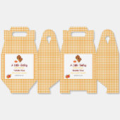 小さな七面鳥の赤ちゃんシャワー秋感謝祭 フェイバーボックス (見開き)