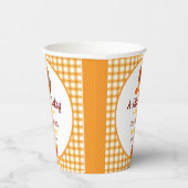 小さな七面鳥の赤ちゃんシャワー秋感謝祭 紙コップ (右)