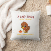 小さな七面鳥の赤ちゃんシャワー秋感謝贈り物 クッション (ブランケット)
