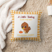 小さな七面鳥の赤ちゃんシャワー秋感謝贈り物 クッション (ブランケット)