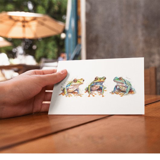 小さな三匹のカエル ポストカード