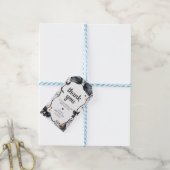 小さな不気味ブベイビーシャワーメッセージカード ギフトタグ (より糸付き)