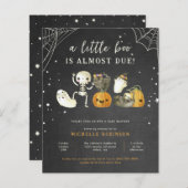 小さな不気味ブーのハロウィーンの赤ちゃんシャワーを予算にする (正面/裏面)