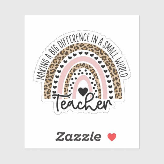 小さな世界で大きな違いを生み出す先生 シール (シート)