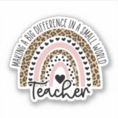 小さな世界で大きな違いを生み出す先生 シール (正面)